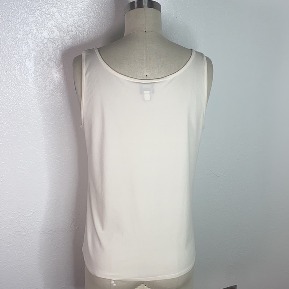 Eileen Fisher cream ivory neutral silk basic top M - Picture 5 of 5
